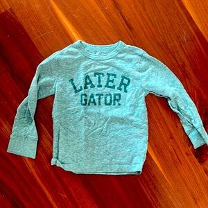 J Crew Crewcuts long sleeve “Later Gator” tshirt - size 2T